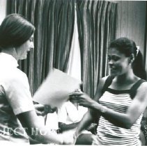 Nancy Randall, Nutritionist, at graduation ceremony for counterparts.